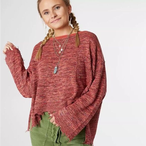 FREE PEOPLE Prism Spacedye Oversized Sweater - Small - Picture 1 of 11